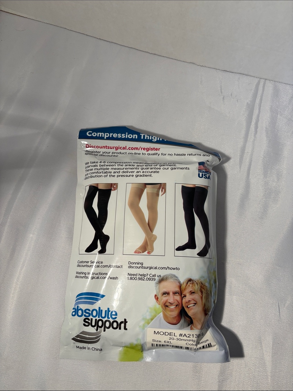Absolute Support Men’s Compression Thigh-Highs – Black